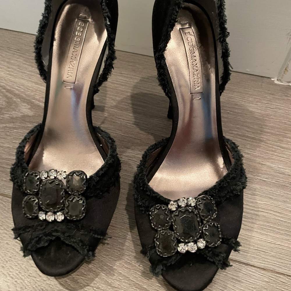 BCBG MaxAzria gorgeous back gem heel, size 8